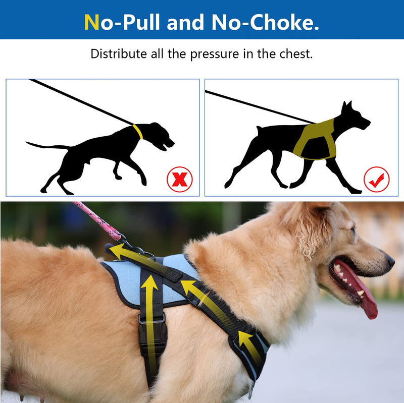 COODEO Dog Harness, No Choke Dog Harness with Handle for Training, Escape Proof Dog Harness for Outdoor Walking, No Pull Dog Harness Breathable, Adjustable Soft Padded Dog Vest X-Small - PawsPlanet Australia