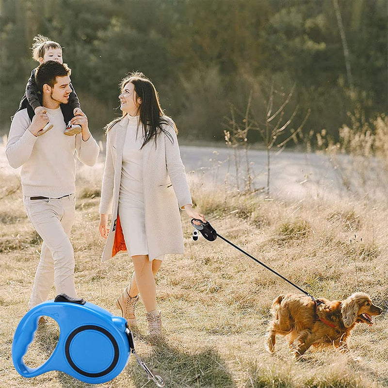 Dog leash, blue retractable dog leash, retractable dog leash, nylon retractable dog leash, retractable mystery dog leash, suitable for medium and large pets - PawsPlanet Australia