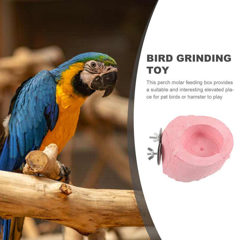 Balacoo Chinchilla Hamster Toy Toys Bird Calcium Stone Bird Cage Accessories Molar for Hamster Cockatiels Parakeets Plaything Hamster Chewing Toy Bird Chew Toy Parrot Bird Feeding Box - PawsPlanet Australia
