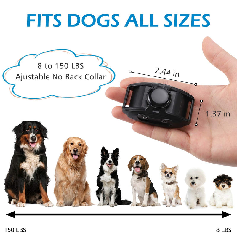 Bark Collar Dog Bark Collar, Rechargeable NO Shock Anti Barking Collar with 5 Adjustable Sensitivity and Beep Vibration Without Shock Bark Collar for Small Medium Large Dogs - PawsPlanet Australia