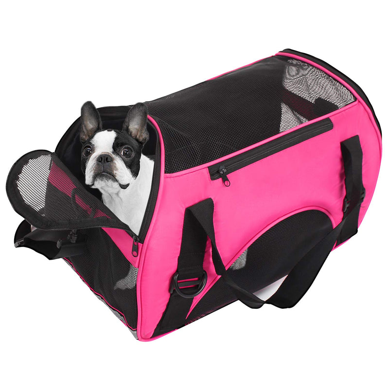 DAWOO Cat Carrier Airline-Approved Travel Pet Carrier,Dog Carrier,Suitable for Small and Medium-Sized Cats and Dogs (46 * 25 * 30cm,Rose Red) 46*25*30cm,Rose Red - PawsPlanet Australia