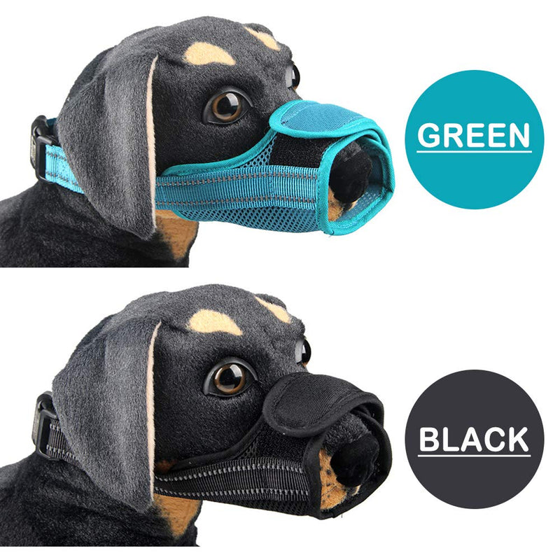 Elinala Muzzle Guard for Dogs, Dog Muzzle Mesh, Adjustable, Soft and Breathable Reflective Dog Muzzle Prevents Biting, Eating and Barking for Small and Medium Dogs (Black M) Black - PawsPlanet Australia