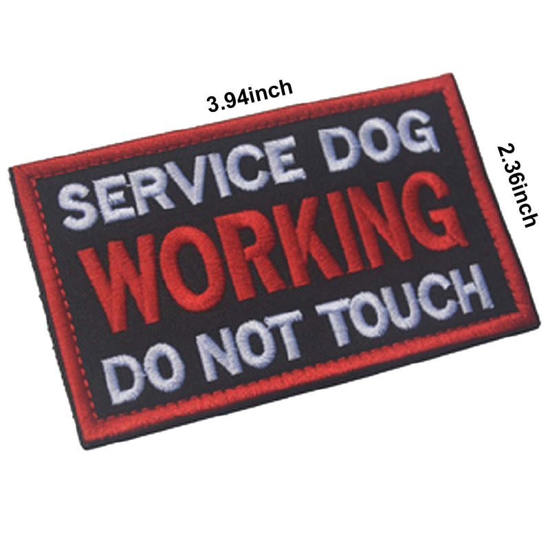 [Australia] - Not All Disabilities are Visible, Emotional Support, Service Dog Working Do Not Touch Emblem Embroidered Fastener Hook & Loop Patch Appliques Badges for Animal Vest Harnesses, Collars, Leashes 4PCS 