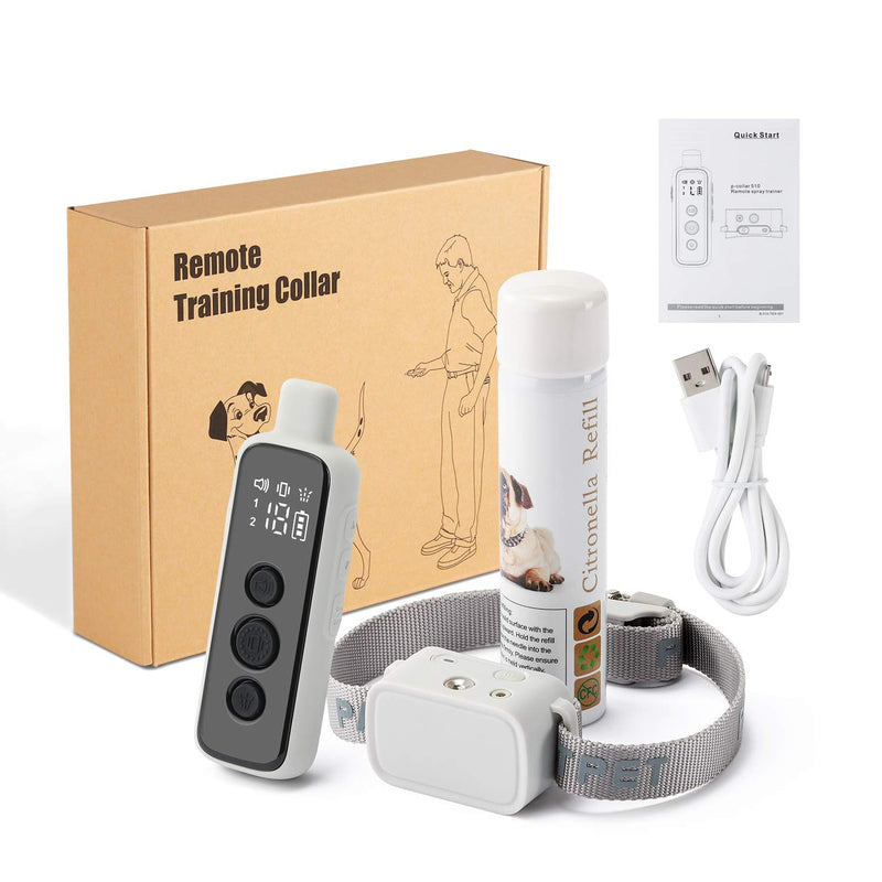 [Australia] - Citronella Dog Training Collar with Remote Control,3 Using Modes Spray Vibration and Beep,Spray Dog Bark Collar,1000ft Range Harmless Safe Humane No Shock Anti-Bark (Include a Citronella Spray) 