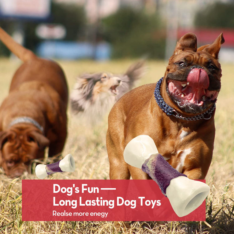 ADSDIA Tough Dog Chew Toys for Aggressive Chewer Dog Large Medium Breed Durable Indestructible Dog Bone Dog Toys for Dogs Beef - PawsPlanet Australia