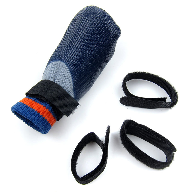 Alfie Pet - Terry Set of 4 Rubber Dipped Dog Paw Protection Socks XX-Small Navy - PawsPlanet Australia