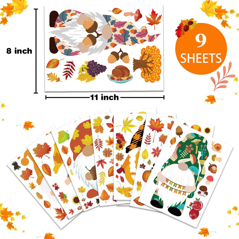 Thanksgiving Window Clings Fall Decorations Fall Window Clings for Glass 9 Sheets Autumn Window Clings Autumn Window Decals for Thanksgiving Fall Home Party Decorations - PawsPlanet Australia