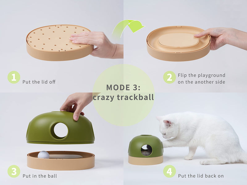 MS!MAKE SURE Cat Toys Roller Feather Feeder Chew Toy Interactive Treat Maze Kitten Fun Mental Physical Exercise Puzzle, Indoor Play Chase,Great for Keep Fit,Birthday Gift for All Ages Pets Green - PawsPlanet Australia