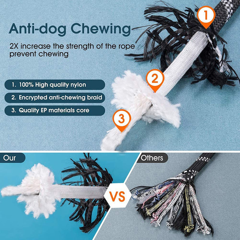 6 FT/180 cm Chew Proof Dog Leash, Dog Leash Large Dogs with Comfortable Second Handle and High Reflective Threads Leashes for Small, Medium and Large Dogs - PawsPlanet Australia
