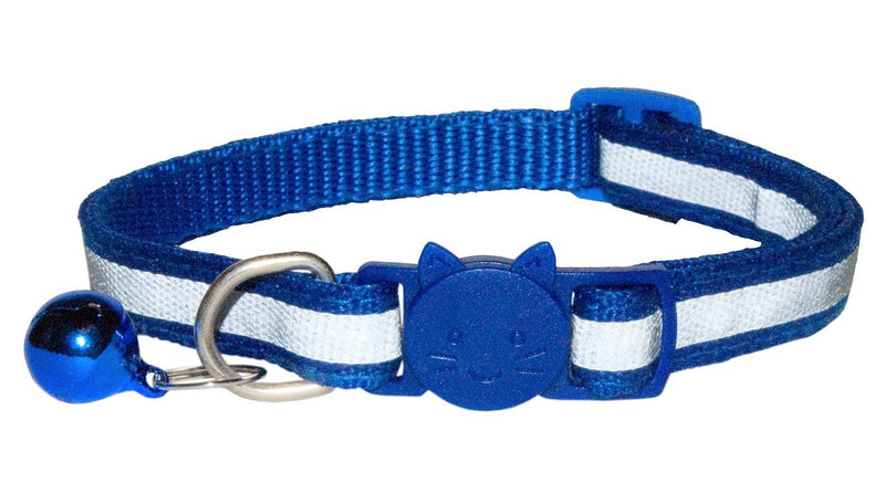 ZACAL Reflective Cat Collars with Bell - Safe Quick Release Buckle – Suitable and Adjustable for all Domestic Cats - Pack of 3 3pk - (Red/Blue/Rose) - PawsPlanet Australia