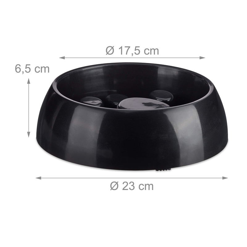 Relaxdays Relaxdays Foraging Feeding Bowl for Slow Eating, Cats & Dogs, Bloat Stop Dish, Dishwasher-Safe, Black - PawsPlanet Australia