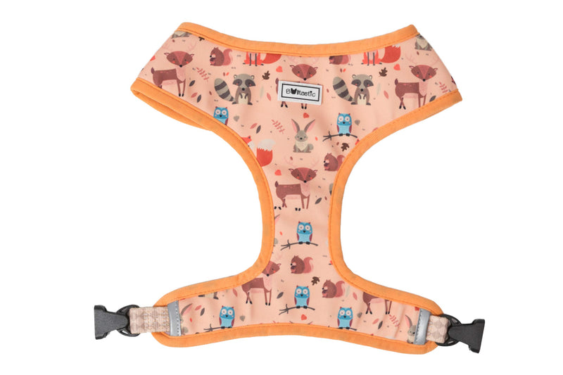 [Australia] - Bulltastic Fall Habitat Reversible Dog Harness – Reversible, Comfortable, Adjustable, Easy to Clean – Fits Bulldogs, Pugs, and Other Dog Breeds L 