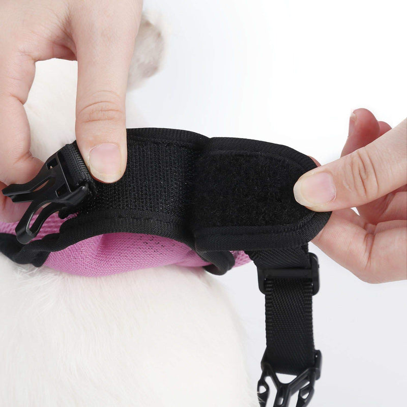 UEETEK Soft Harness with Lead for Rabbits Bunny Elastic Length 47 inch - Size L( Pink ) - PawsPlanet Australia