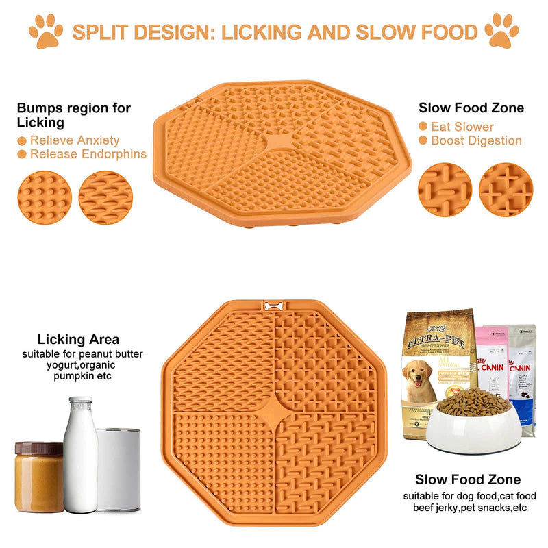Udorich Dog Cat Lick Pad [2 Pack], Slow Feeder Licking Mat Pad for Dog Anxiety Relief | Pet IQ Treat Mat | Dog Peanut Butter Licking Calming Feeding Mats for Bathing,Grooming,and Nail Trimming - PawsPlanet Australia