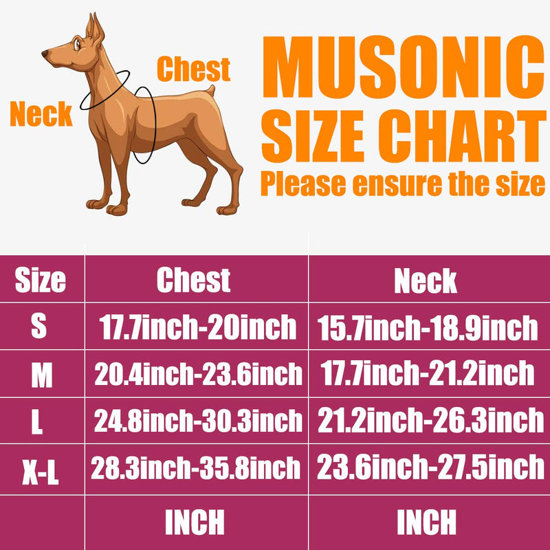 [Australia] - Musonic Reflective Dog Harness, No Pull Adjustable Dog Vest Harness with Handle, Breathable and Comfortable, Easy Control,Best for Walking and Training, Free Leash Included M Blue 