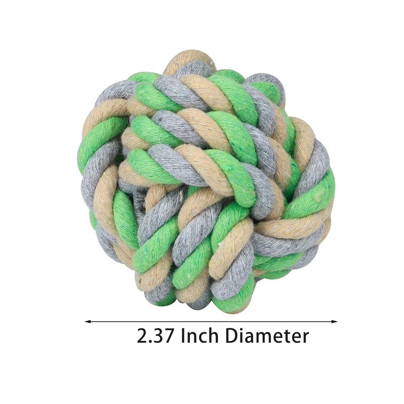 Puppy Rope Toys Washable Puppy Chew Toys Ropes Balls Interactive Toy Durable Dog Toy Ball 2.37" Diameter - PawsPlanet Australia