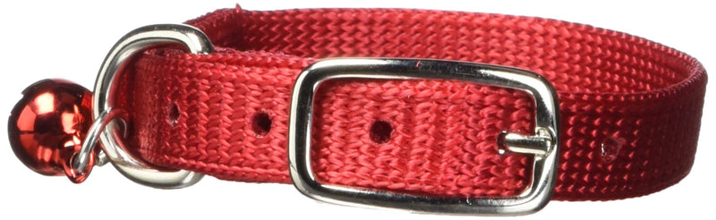 [Australia] - Hamilton Safety Cat Collar with Bell, Black, 3/8" Wide x 10" Long Red 3/8" x 10" 