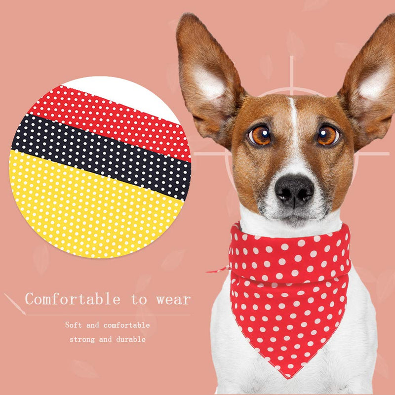 YOFASEN Pet Collars, Cats And Dogs Triangle Scarf Bib Cotton Double Dots, Baby Bib Saliva Towel Pet Supplies，Red/64 * 45 * 32Cm red - PawsPlanet Australia