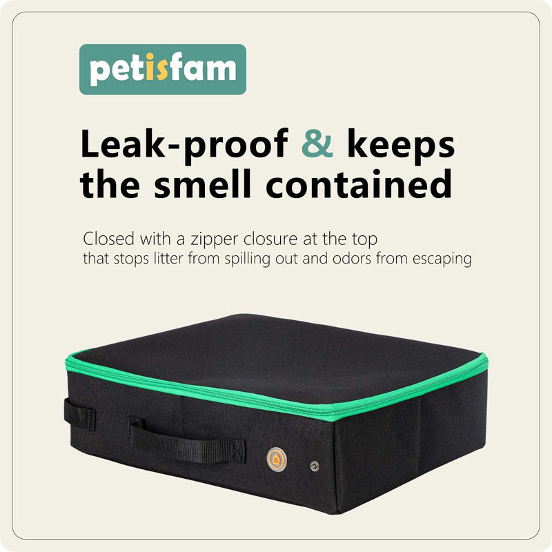 Portable Cat Litter Box for Traveling with Medium Cats and Kitties. Leak-Proof, Sturdy, Lightweight, Easy to Clean Black - PawsPlanet Australia