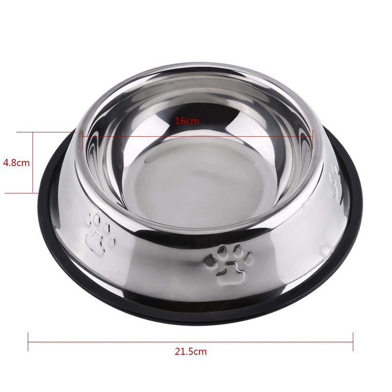 Garosa Stainless Steel Dog Bowl Pet Feeding Station Dog and Cat Bowls Neater Feeder Dog Bowl Holder for Dogs Cats Puppy(22cm) 22cm - PawsPlanet Australia