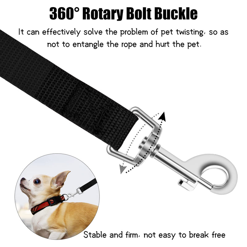 Mikihat towing leash for dogs, 10 m long towing leash, dog leash with hand strap, nylon, robust dog leash, training leash for large to small dogs (black). - PawsPlanet Australia
