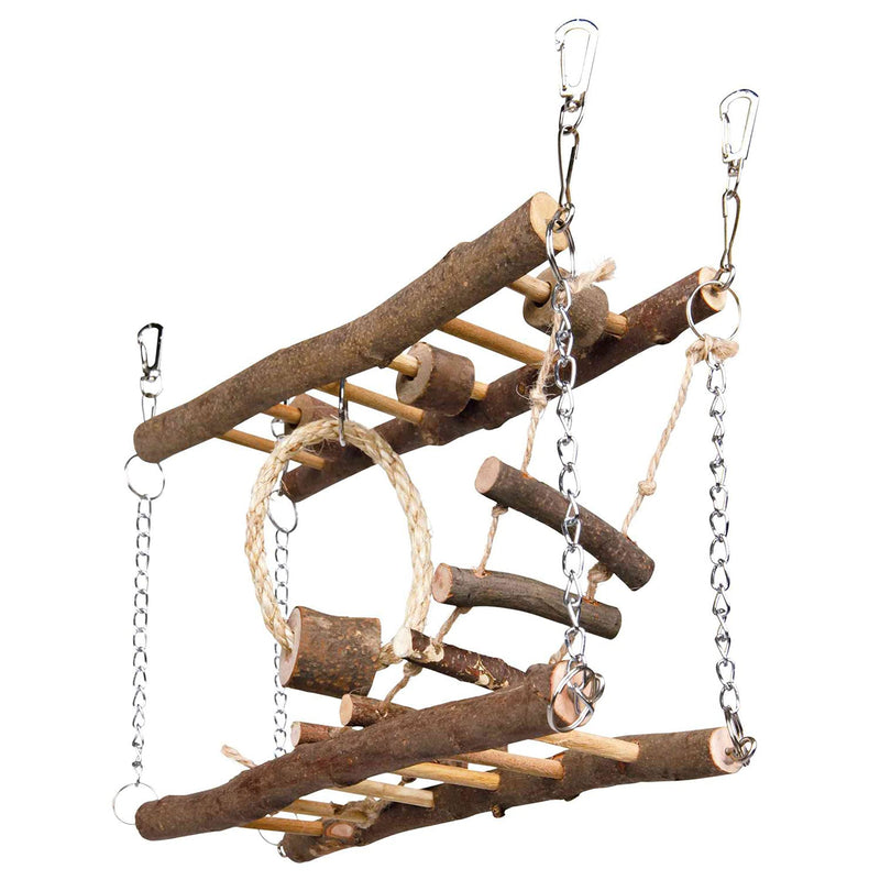 Trixie 61650 Natural Living suspension bridge, 27 × 17 × 7 cm 1 wood color - PawsPlanet Australia