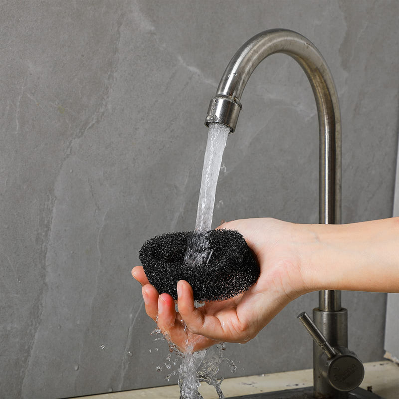 16 Pieces Pet Fountain Foam Filters Round Sponge Black Filter Foam Pet Cat Fountain Replacement Filter for 2.5 L/ 84 oz Stainless Steel Cat Fountain Pet Drinking Water Stay Healthy Clean - PawsPlanet Australia