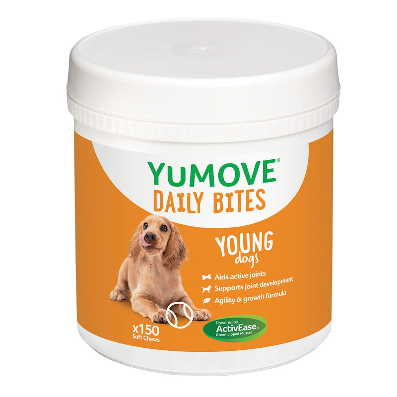 YuMOVE Daily Bites For Young Dogs | Hip and Joint Supplement for Dogs to Support Active and Growing Joints for Dogs Aged Under 6 Years | 150 Chews - PawsPlanet Australia