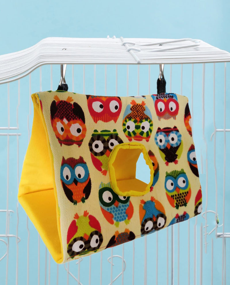 TeTupGa Winter Warm Bird Nest Parrot Cage Soft Plush Fluffy Hammock Hamster Small Pets Bed Bird Hut Macaw Cockatoo African Budgie Nest (S) S - PawsPlanet Australia