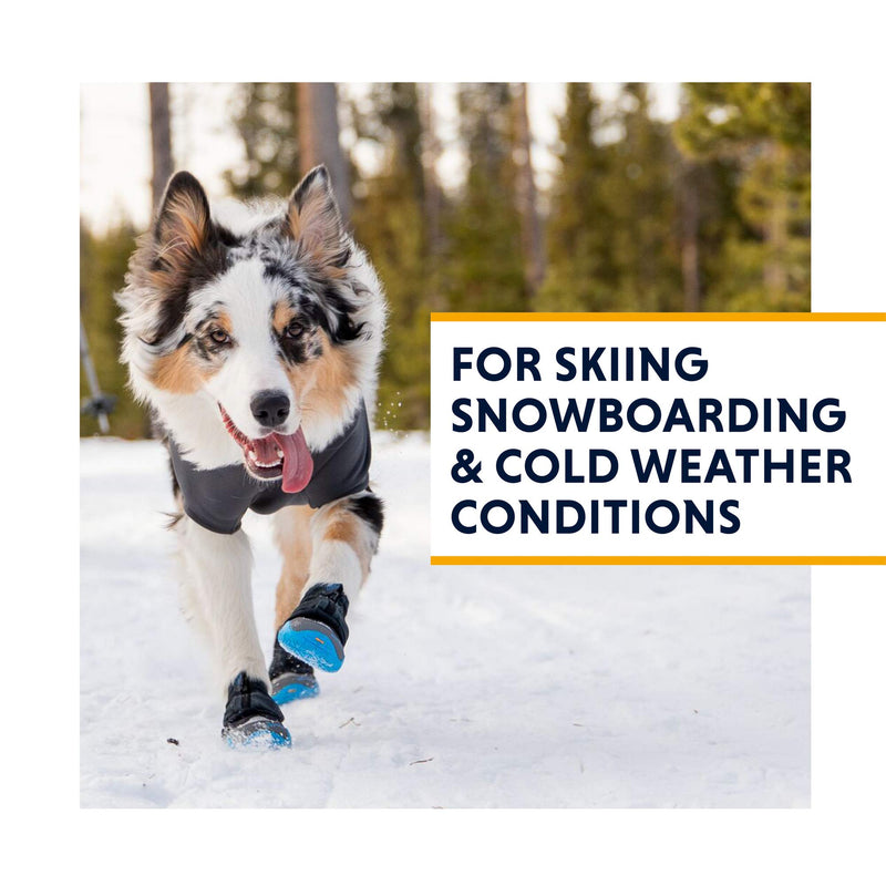 RUFFWEAR Polar Trex Pairs, Winter Dog Boots for Snow and Ice Conditions, Weatherproof and Warmth with Grip for Paws, Obsidian Black, 1.50" 1.50" - PawsPlanet Australia