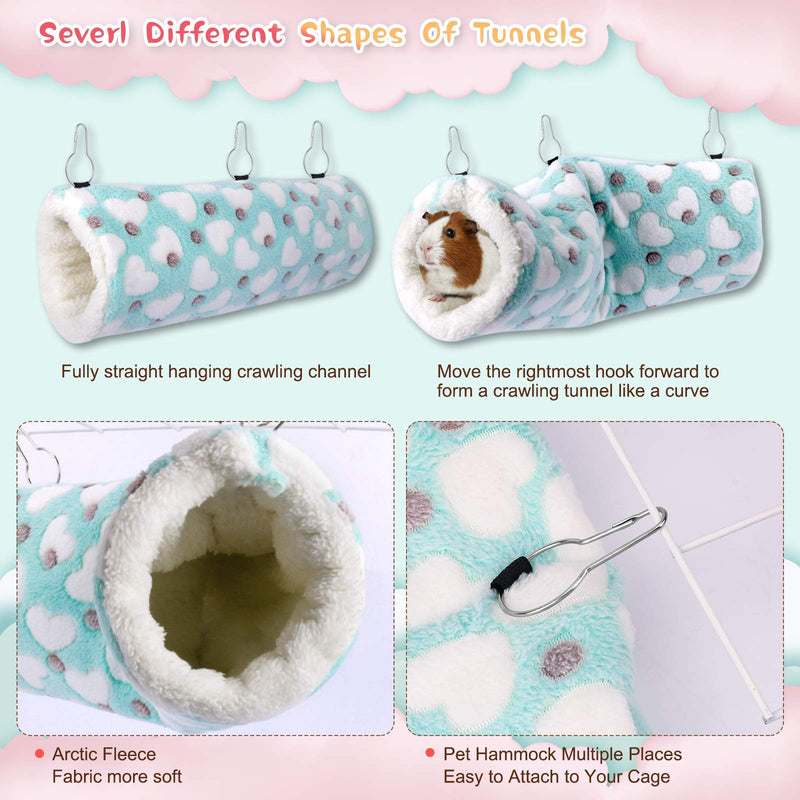 YUEPET Small Animal Hammocks Hanging Tunnel for Guinea Pig Hideout Ferret Sugar Glider Warm Swinging Bed for Rat Cage Accessories - PawsPlanet Australia