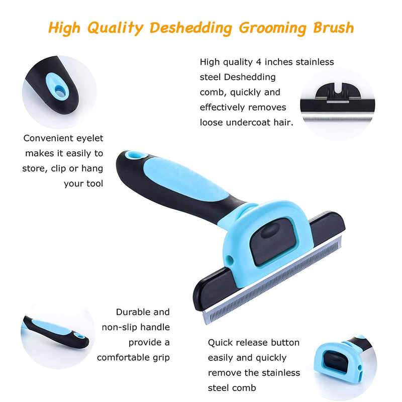 [Australia] - LUD PET Professional Grooming Tool, Deshedding Brush for Dogs and Cats, Best Grooming Brush Effectively Reduces Shedding by up to 95% pet Hair 