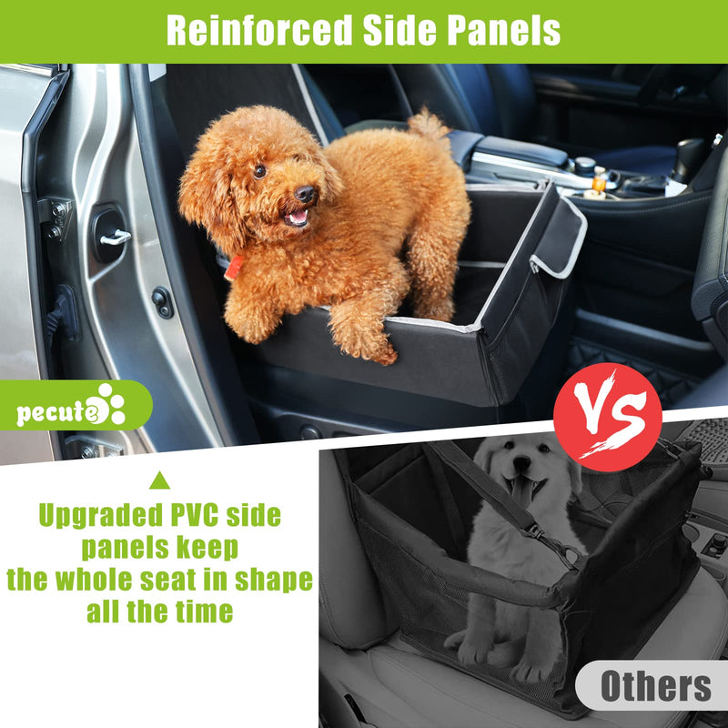 pecute Dog Booster Seat Extra Stable Reinforced Side Walls, Waterproof Dog Car Seat Cover Non-Slip, SUV Back & Front Seat Protector Scratch Proof, Great for Small Dogs & Pets (Safety Belt Bonus) - PawsPlanet Australia