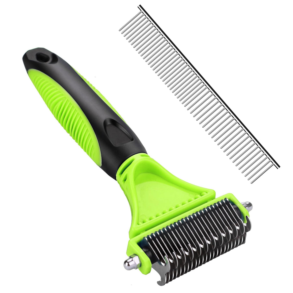 Dog brush & cat brush for long hair | Dog brush undercoat comb removes undercoat & tangles Massage effect & top hair protection | Dog cat undercoat brush - PawsPlanet Australia