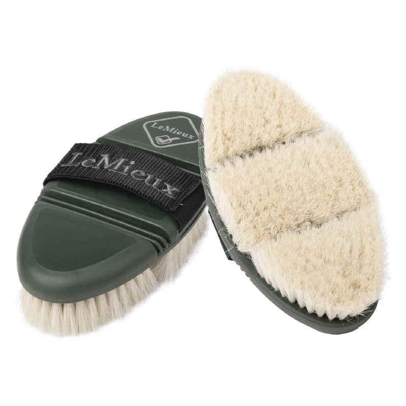 LeMieux Flexi Goats Hair Body Brush - Rioja or Oak Oak Green - PawsPlanet Australia