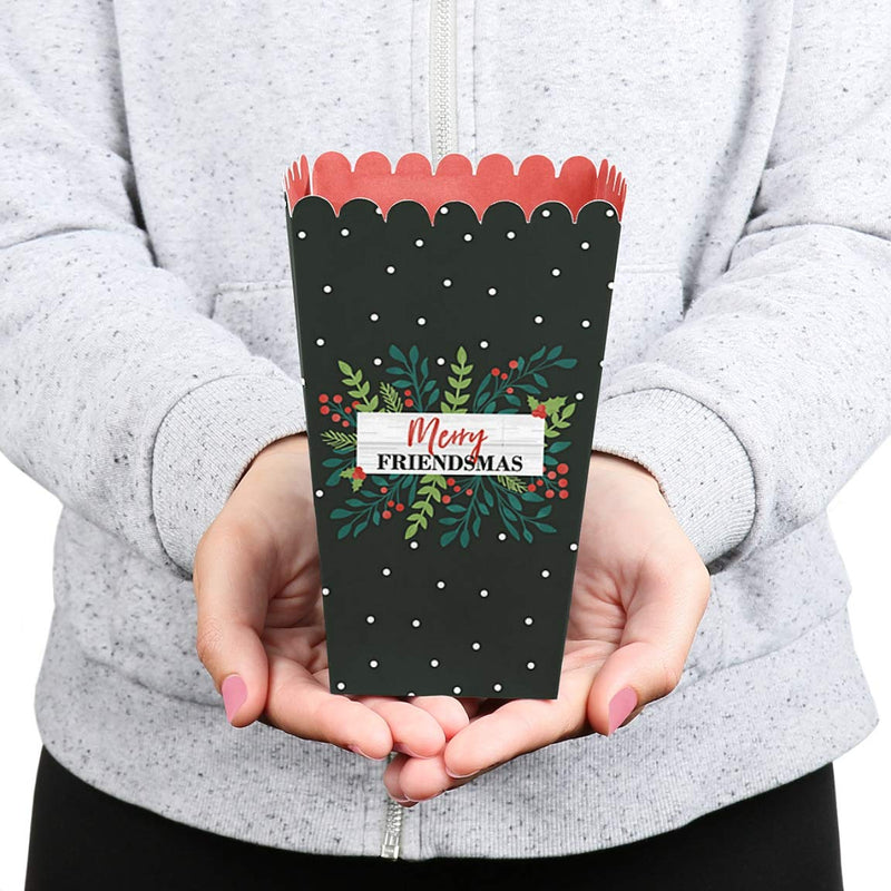 Big Dot of Happiness Rustic Merry Friendsmas - Friends Christmas Party Favor Popcorn Treat Boxes - Set of 12 - PawsPlanet Australia