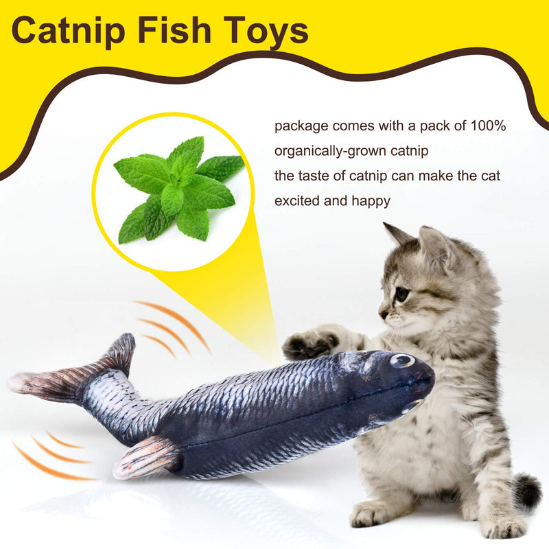 Covertsafe 2Pack Catnip Toys, Fish Cat Toys for Indoor Cats Interactive Moving Flippity Fish Cat Toy Fit Puppy - Cats Nip Kitten and Small Dog Toys - PawsPlanet Australia