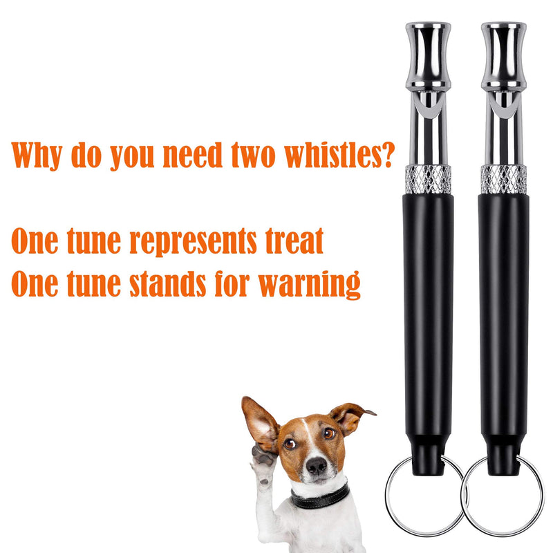 FANZ Classic Ultrasonic Dog Whistles with Clicker, Training Guide Included, 2PCS Silent Dog Whistles and 1PC Dog Clicker for Dog Training 2*Whistle + Clicker - PawsPlanet Australia