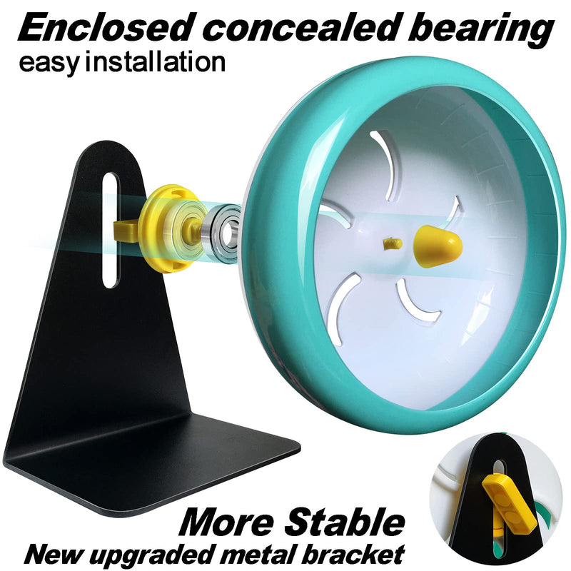 Hamster Wheel,Super Silent Hamster Exercise Wheels,Silent Spinner,Hamster Wheels,Silent Spinner Hamster Wheel Adjustable Stand Hamsters Exercise Wheels,Quiet Hamster Wheel 7inch Rat Wheel (Blue) - PawsPlanet Australia