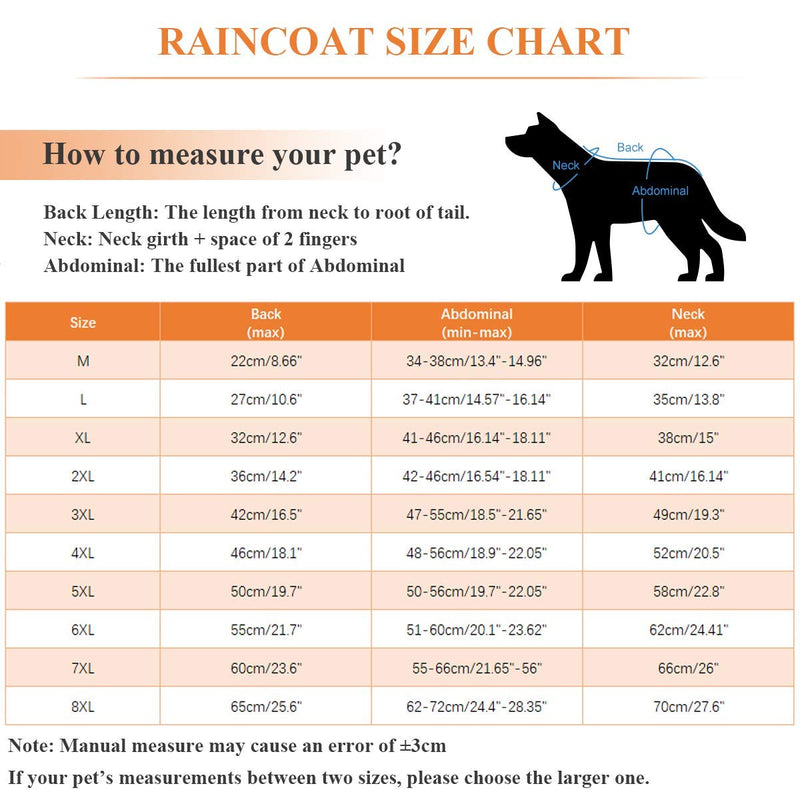 Dog Raincoat Pet Waterproof Jacket with Hood & Collar Hole Transparent brim,Ultra-Light Breathable Adjustable Dog Hooded Rain Jacket for Small Medium Large Dog 5XL - PawsPlanet Australia