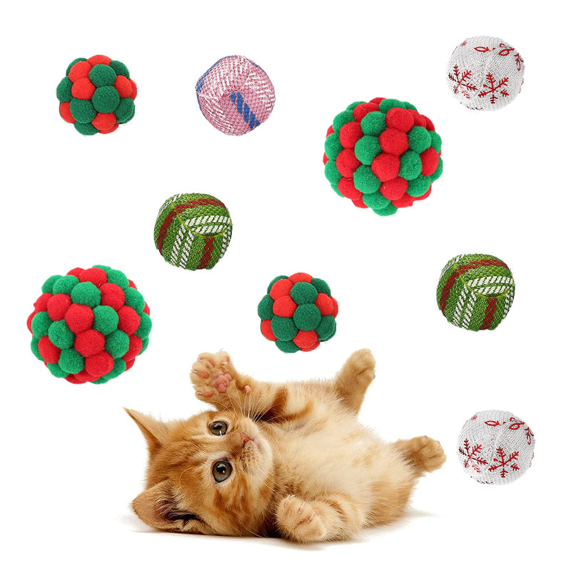 Cat Ball Toy Wrinkle Ball Fluffy Cat Ball Toy is an Interactive Cat Toy Suitable for Indoor Cats Pet Exercise Toy Cat Spring Toy 9 in Total - PawsPlanet Australia