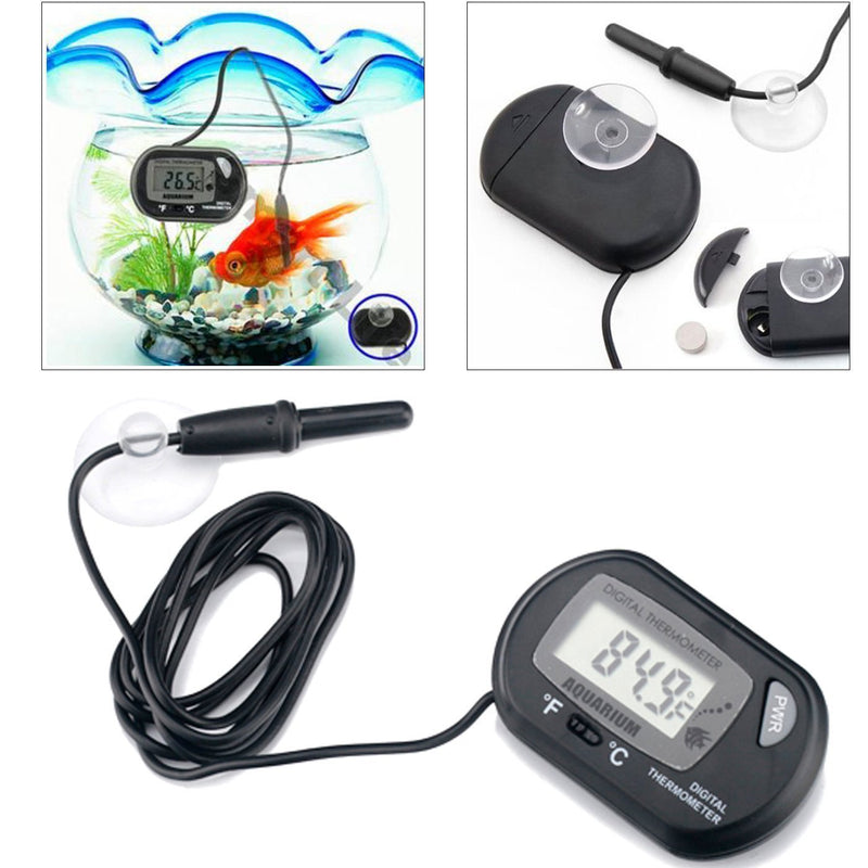 AUTIDEFY LCD Digital Aquarium Thermometer Fish Tank Water Terrarium Temperature 2 Pack - PawsPlanet Australia