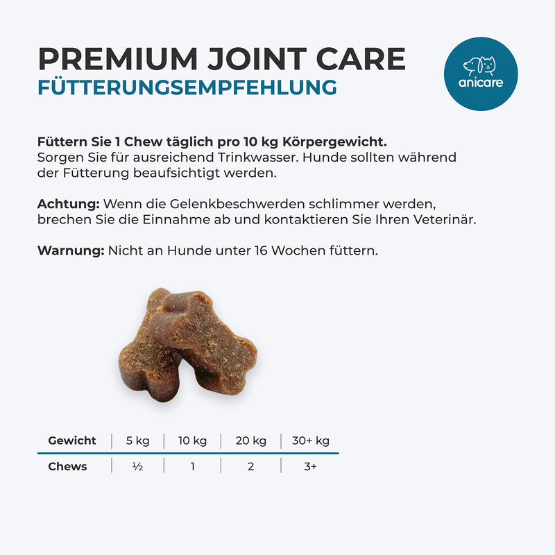 Anicare Premium Joint Care - Highly concentrated chews for dogs who refuse joint tablets! With glucosamine, chondroitin, MSM and green-lipped mussel - PawsPlanet Australia