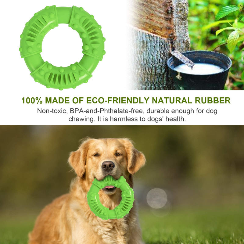 Dog toy chew toy dogs, dog toy for strong chewers ring toy dog, dog toy indestructible training toy teeth cleaning natural rubber toy for large medium dogs - PawsPlanet Australia