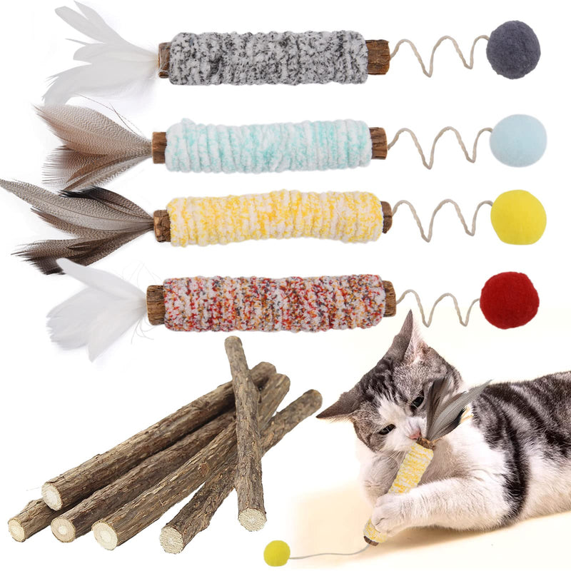 PetGens Catnip Sticks for Cats, Matatabi Stick Cat Chew Toy Matatabi Chew Sticks Cat Toy Chewing Wood Cat Catnip Sticks Catnip Sticks for Grinding Teeth Pack of 10 - PawsPlanet Australia