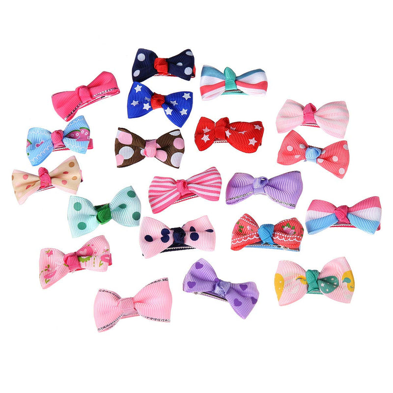 Pet Dogs Hair Clips Multicolor Alligator Clips Dog Topknot Bows Dog Grooming Bows Pet Supplies Dog Bows Dog Hair Accessories 40 Pcs - PawsPlanet Australia