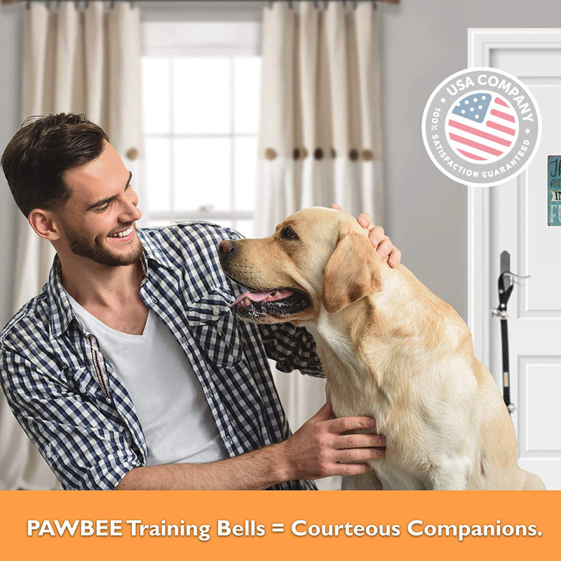 PAWBEE Dog Doorbell - Set of 2 Adjustable Dog Training Bells for Door Knob - 7 Extra-Loud Jingle Dog Potty Training Door Bell - Extra-Strong Strap - for Small, Medium, Large Dogs - Dog Bell for Door - PawsPlanet Australia