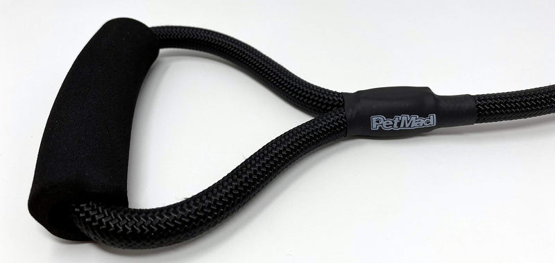 Strong Nylon Rope Dog Puppy Pet Lead with 360 Degree Swivel Clip for Collar Harness (Medium - 8mm, Black) Medium - 8mm - PawsPlanet Australia