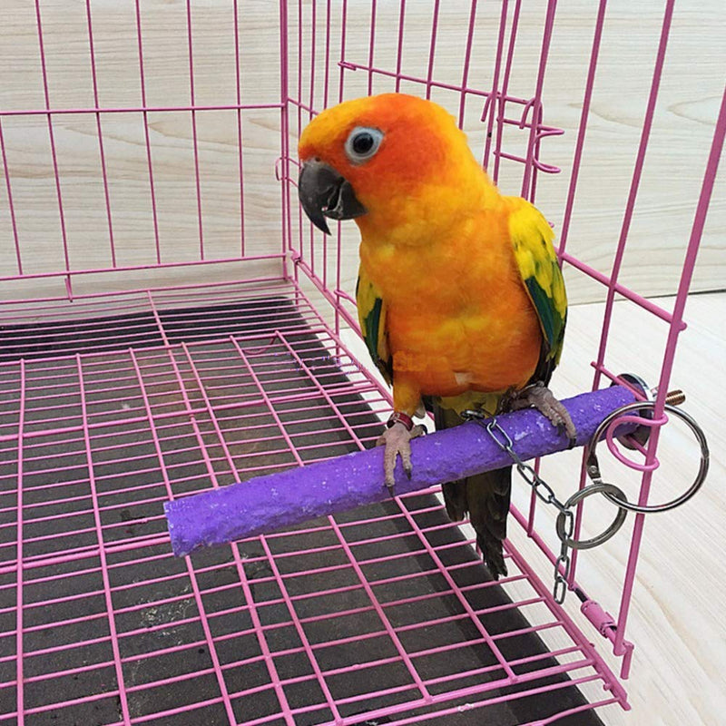 PIVBY Wood Bird Cage Perch Colorful Parrot Stand Toy Platform Paw Grinding Stick for Amazon Parrot Bird Colors Vary Pack of 3 - PawsPlanet Australia