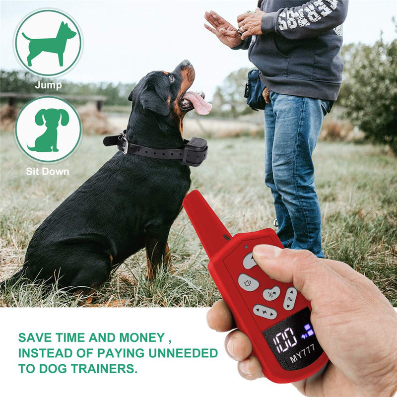 [Australia] - Training Collar for Dogs - Dog Training Collar with Remote 3 Correction Modes Beep, Vibration Waterproof Dog E Collar for Dogs Large,Medium,Small Rechargeable Training Collar Up to 1800ft Remote Range 